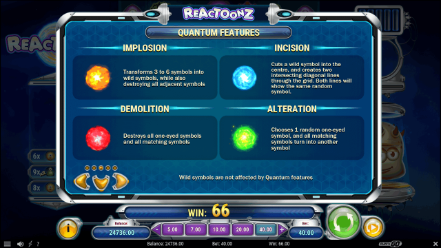 Игровой интерфейс Reactoonz 8